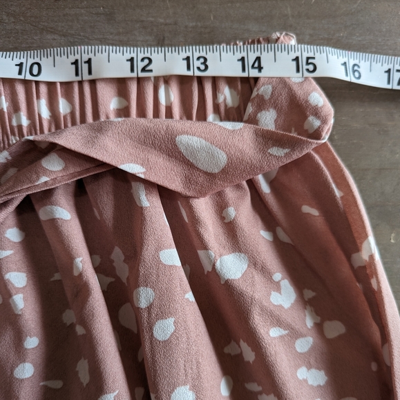 🌻2 for $20 | Pink & White Speckled Jaguar Print Shein Mido Skirt Size Large - Picture 5 of 6